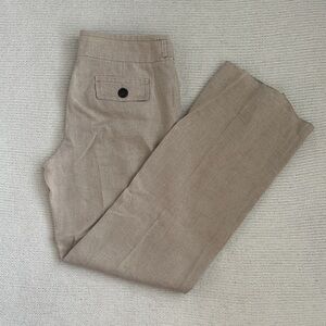 J crew Classic Women's Tailored Linen-Blend Trousers in Beige